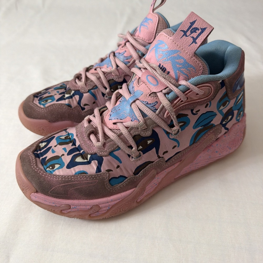 PUMA LaMelo Ball MB.03 KidSuper 379328-01 Men's Size 7 Basketball Shoes Pink Gym